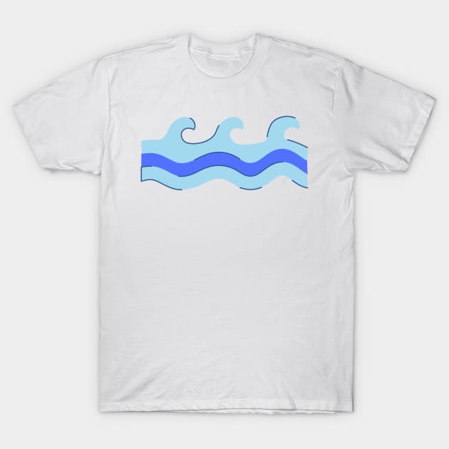 blue green water waves design T-Shirt by Artistic_st